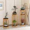 New Chinese Style Bamboo Multi-Tier Plant Stand