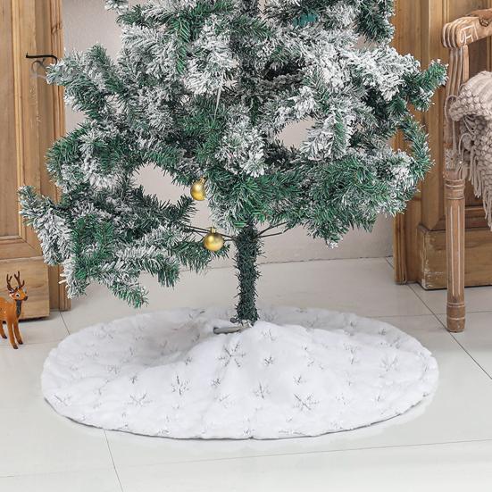 Юбка для рождественской елки, сверкающая снежинка, зимние украшения своими руками, плюшевая юбка для рождественской елки, тонкая работа