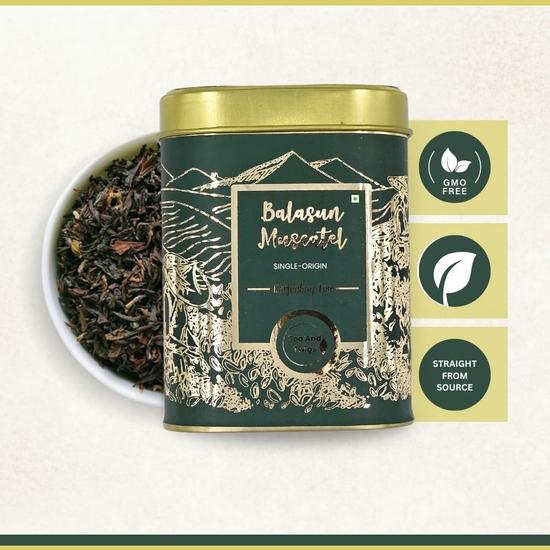 Tea And Twigs | Darjeeling Black Tea - 100 Grams | Balasun Muscatel | (Grade- FTGFOP1) | Balasun Garden Second Flush Chai Patti | Single Origin