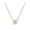 Three-Ring Small Waist Personality Minimalist Furnace Real Gold Necklace Female Collarbone Chain