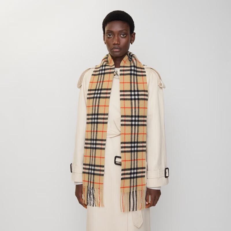 Burberry Узкий кашемировый шарф в клетку