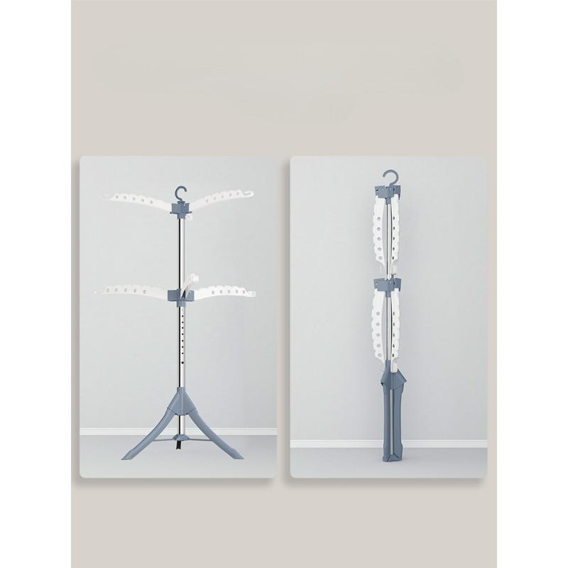 Раздвижная сушилка для одежды Сверхпрочная складная стойка для белья для балкона Вращающаяся на 360° вешалка для одежды с расширением 1,8 м