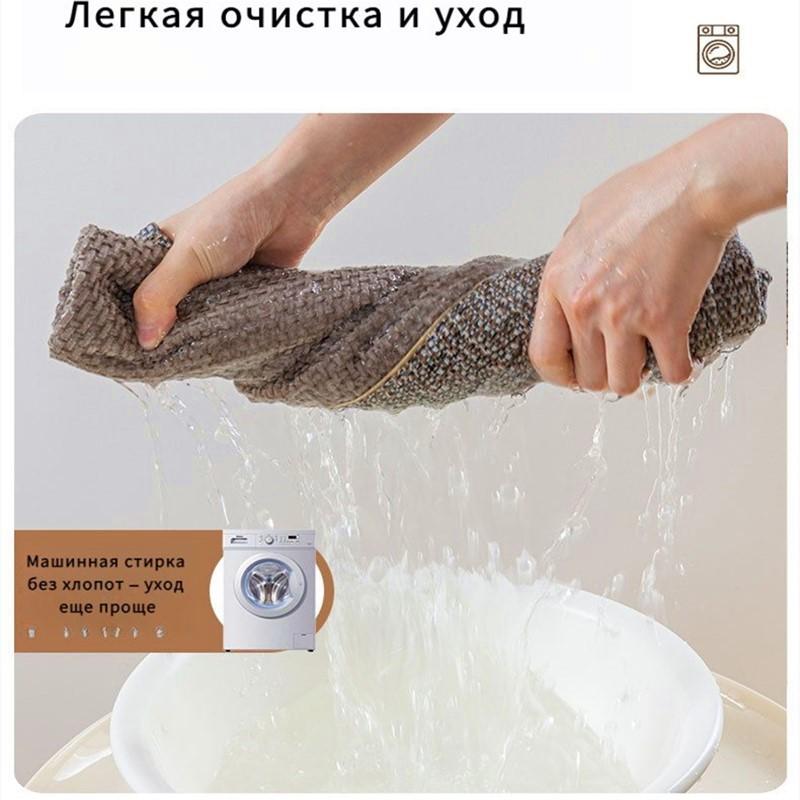 Новая льняная подушка для дивана на все сезоны Универсальная нескользящая накидка на диван Чехол-полотенце Чехол на спинку Ткань Полотенце Плетеная Хлопок