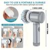 Wireless Electric Spin Brush Cleaner with 5 Replaceable Heads, Rotating Deep Cleaning Tool for Household Surfaces