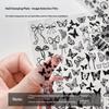 Nail Stamping Plate 1Pc Durable Stainless Steel Multi Design Nail Printing Tool for Manicure Lovers Home Use