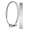 Metal Texture Leather Rope Necklace Korean Style Necklace Black Rope Necklace Female Necklace