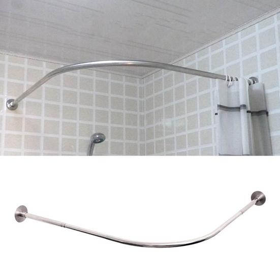 Yousheng L-образный карниз для занавески для душа из нержавеющей стали, телескопический регулируемый угловой штанга для ванной комнаты, ванна, черный карниз для душа, 90 градусов