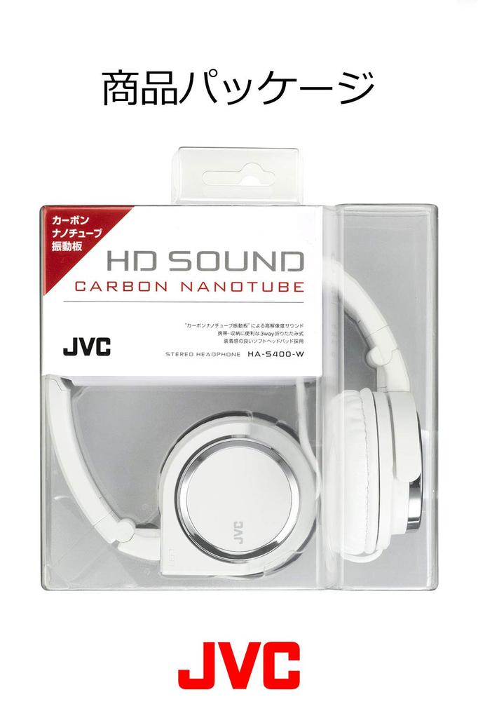 Kenwood JVC HA-S400-W Закрытые наушники, Складные, Белые
