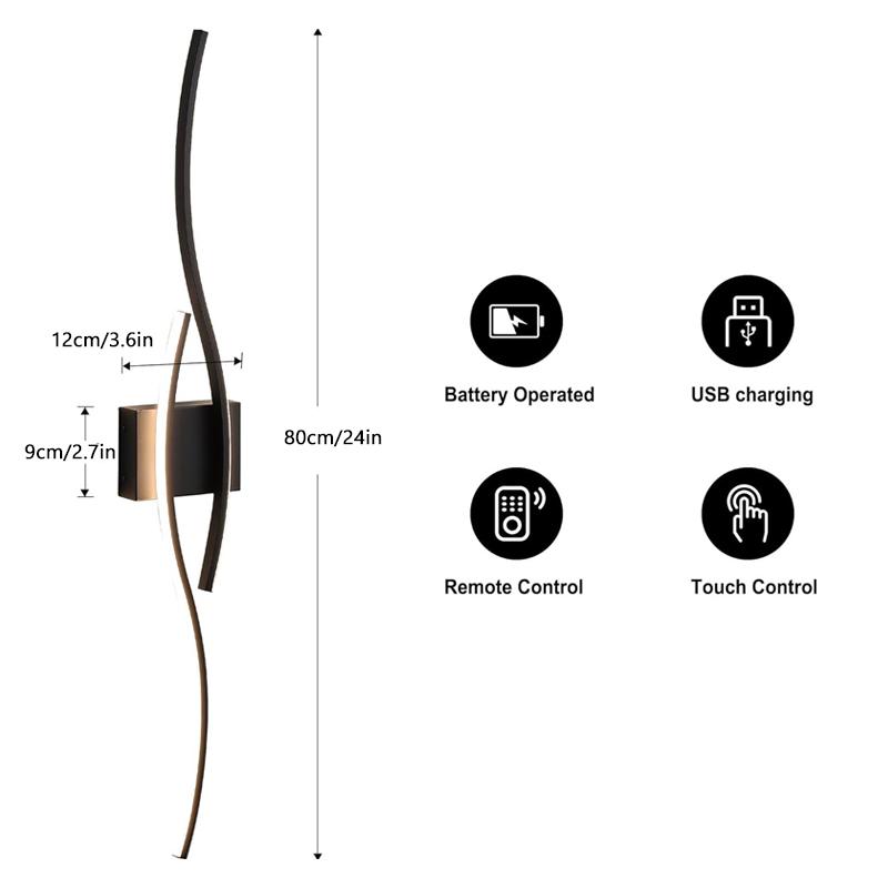 Светодиодный перезаряжаемый настенный светильник, беспроводная установка, для гостиной, прихожей, прикроватной тумбочки, ванной комнаты, перед зеркалом, лестничной клетки, комнатный светильник