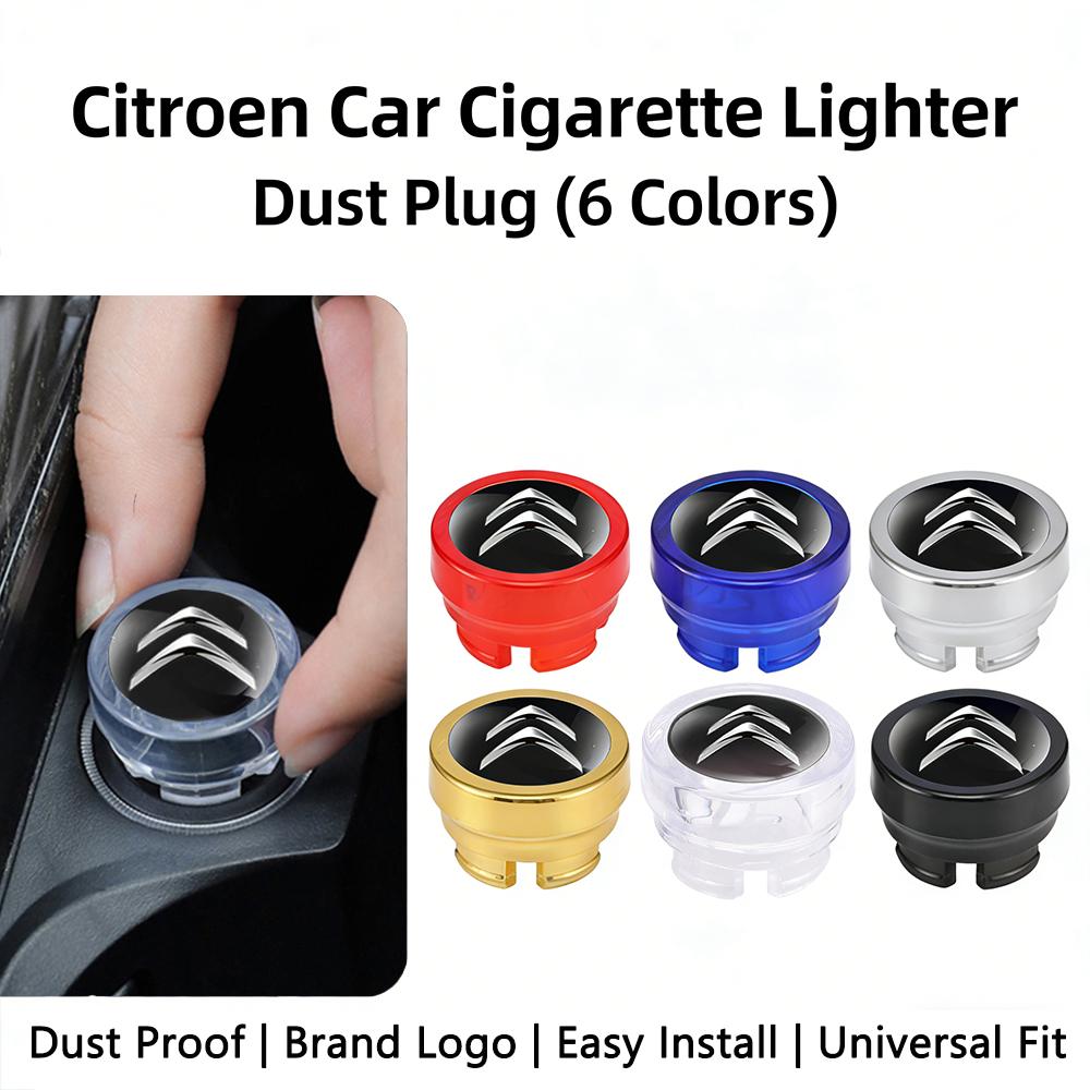 AIJ4 Citroen Car Cigarette Lighter Dust Plug Socket Cover Cap For Citroen C2 C3 C4 C5 Cactus Auto Interior Accessories (6 Colors)