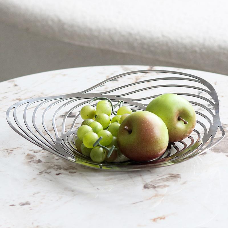 Дизайнерская полая металлическая тарелка для фруктов для дома, гостиной, журнального столика, подноса для хранения, модель дома, офиса продаж, художественных принадлежностей