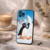 Милый Чехол для Телефона с Пингвином P-Penguin P-Pingu Для iPhone17,16,15,14,13,12,Plus,Pro Max, 5G Другие Мягкий Черный Чехол