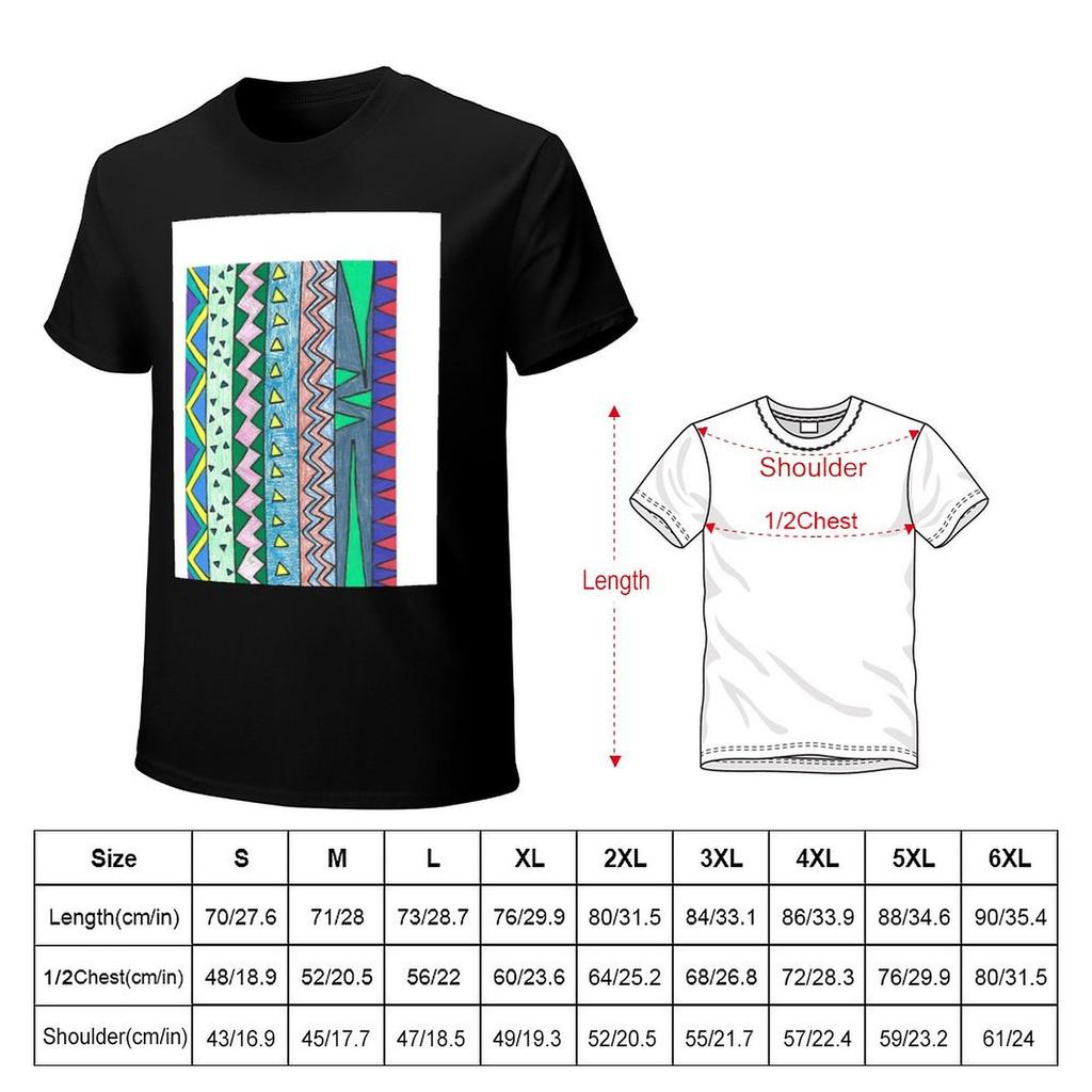 Funky Pattern TShirt plus size clothes heavyweights plain t shirts men