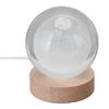 3D Лунный Ночник Хрустальный Шар Ночник Светодиодный Деревянный Резьба Столешница Украшения для Друзей