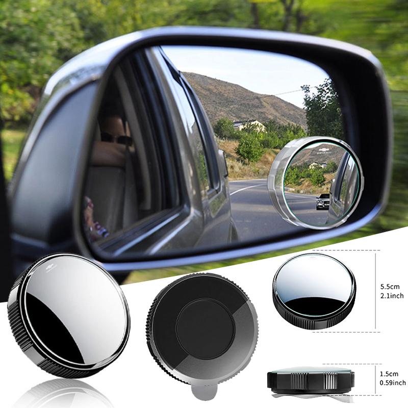 AABJS1 2Pcs Round Frame Convex Blind Spot Mirror Reversing Mirror For Chevrolet Lacetti Aveo Cobalt Cruze Malibu XL Trax Camaro Captiva