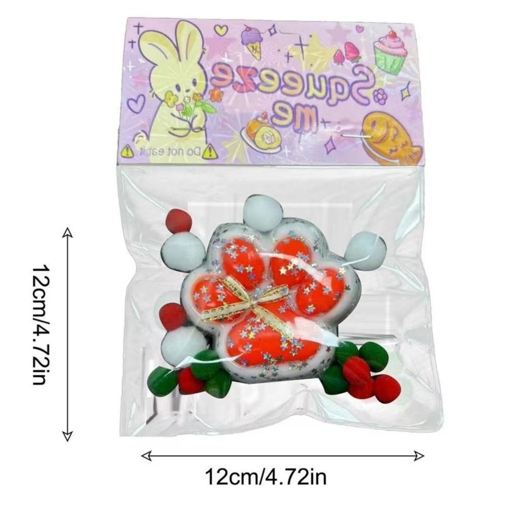 Медленно восстанавливающиеся рождественские игрушки-антистресс в виде кошачьей лапы, игрушка-антистресс для сжимания и разминания в виде кошачьей лапы, рождественский подарок
