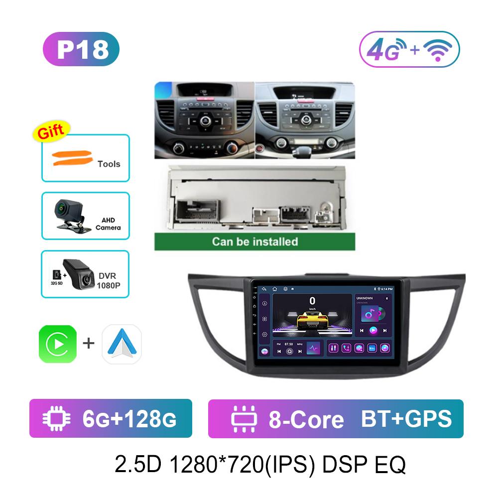 Carplay WiFi 10,1 '' для Honda CRV CR-V 4 RM RE 2011 - 2018 GPS автомобильный видеомультимедийный плеер Android OS 4G BT HD сенсорный экран