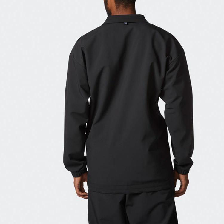 adidas Оригинальная повседневная спортивная куртка с трилистником и удобной пуговицей, мужская верхняя одежда, черная BS4578