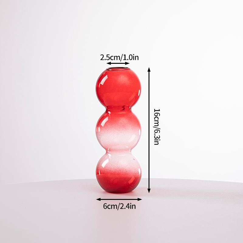 Bubble Glass Flower Vase Flower Bottle Vase Decoration Home Vases for Flower Aesthetic Room Decor Decorative Colored Vases