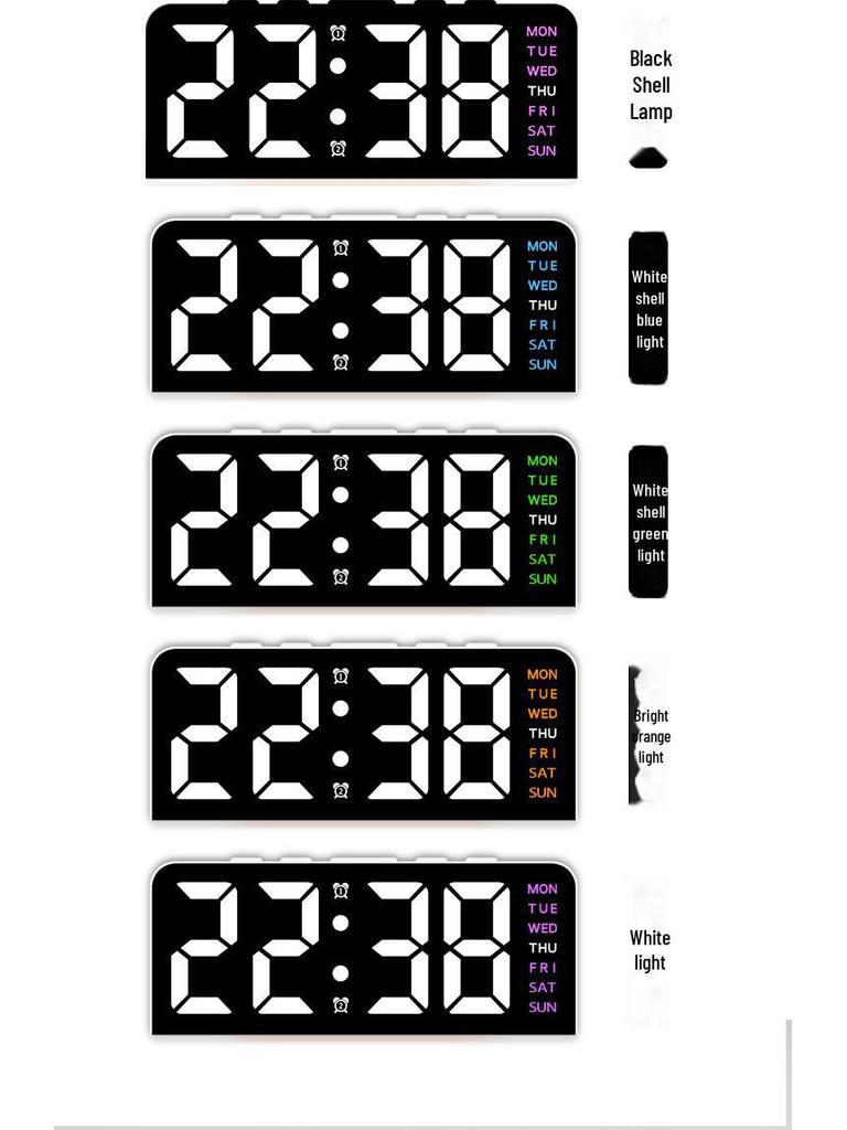 Трансграничные светодиодные цифровые часы GH8033: Большой дисплей, дата, многофункциональный будильник и подсветка