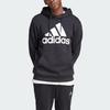 adidas Мужская толстовка с капюшоном Essentials из флиса с большим логотипом Черный/Белый IB4024