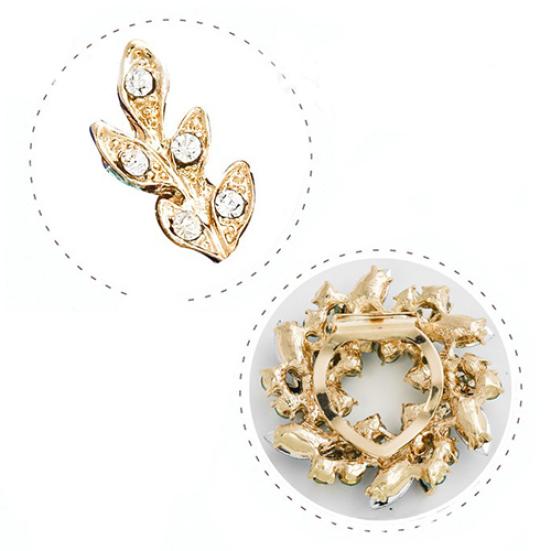 1 Pc Fashion Ladies Rhinestone Flower Bouquet Brooch Pin Scarf Bag Jewelry Charm