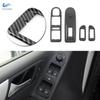 For VW Golf 6 MK6 2010 2011 2012 2013 Interior Window Lifter Switch Control Panel Cover Carbon Texture Inner Accessories