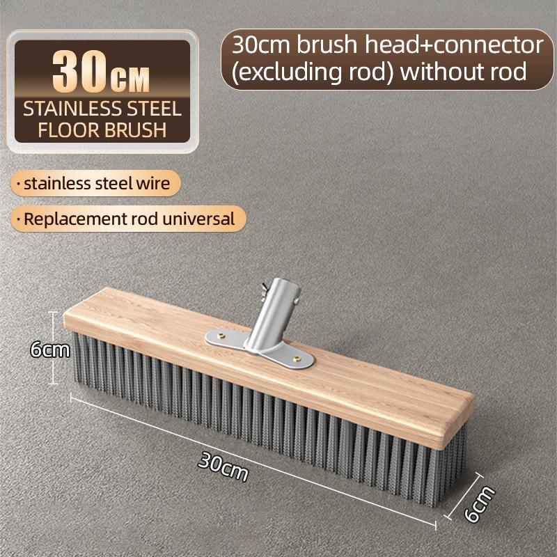 High Quality Eco-Friendly Stainless Steel Wire Floor Brush with Telescopic Long Handle for Kitchen & Toilet Cleaning