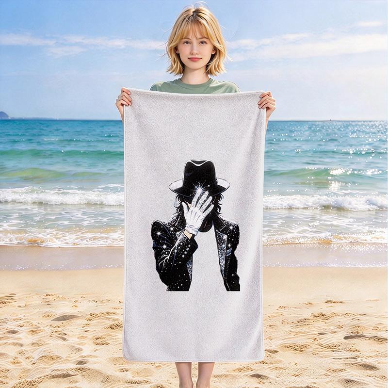 Moonwalk Stylish Digital Printing Beach Towel Quick‑Drying Absorbent Blanket for Beach Pool Gym Travel C3161