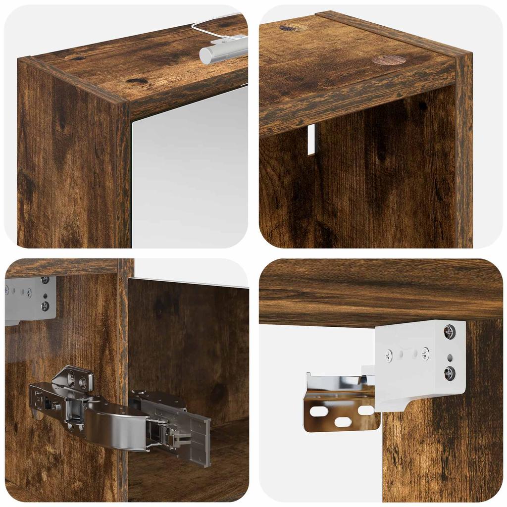 Bathroom Cabinet Set 3 pcs 116 x 16 x 62.5 cm engineered wood