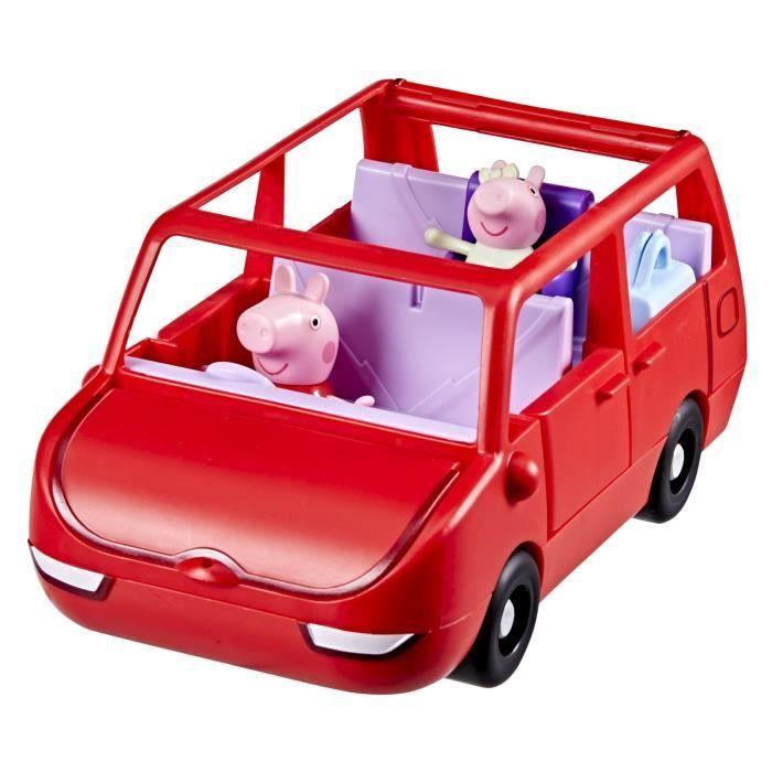 Peppa Pig La grande voiture familiale, coffret avec véhicule et 2 figurines, à partir de 3 ans