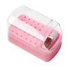 Nail Drill Bits Holder with Cleaning Brush 30 Holes Dustproof Clear Visible Portable Nail Art Drill Bits Display Storage Box Home Salon Supplies