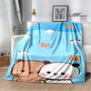 Cute Cartoon Bear Printed Blankets Picnic Blanket Warm Flannel Blankets Soft and Comfortable Blanket Bed Linings Birthday Gift