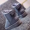 Ins Fashion High Quality Women Winter Snow Boots Plush Waterproof Warm Fur Female Ankle Boots Shallow Solid Rubber Women Boots