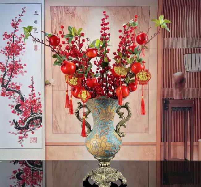 Европейская ретро смоляная ваза, украшение, декор для дома, гостиной, стола, искусственный цветочный горшок, орнаменты, поделки, магазин, отель, клуб, украшения