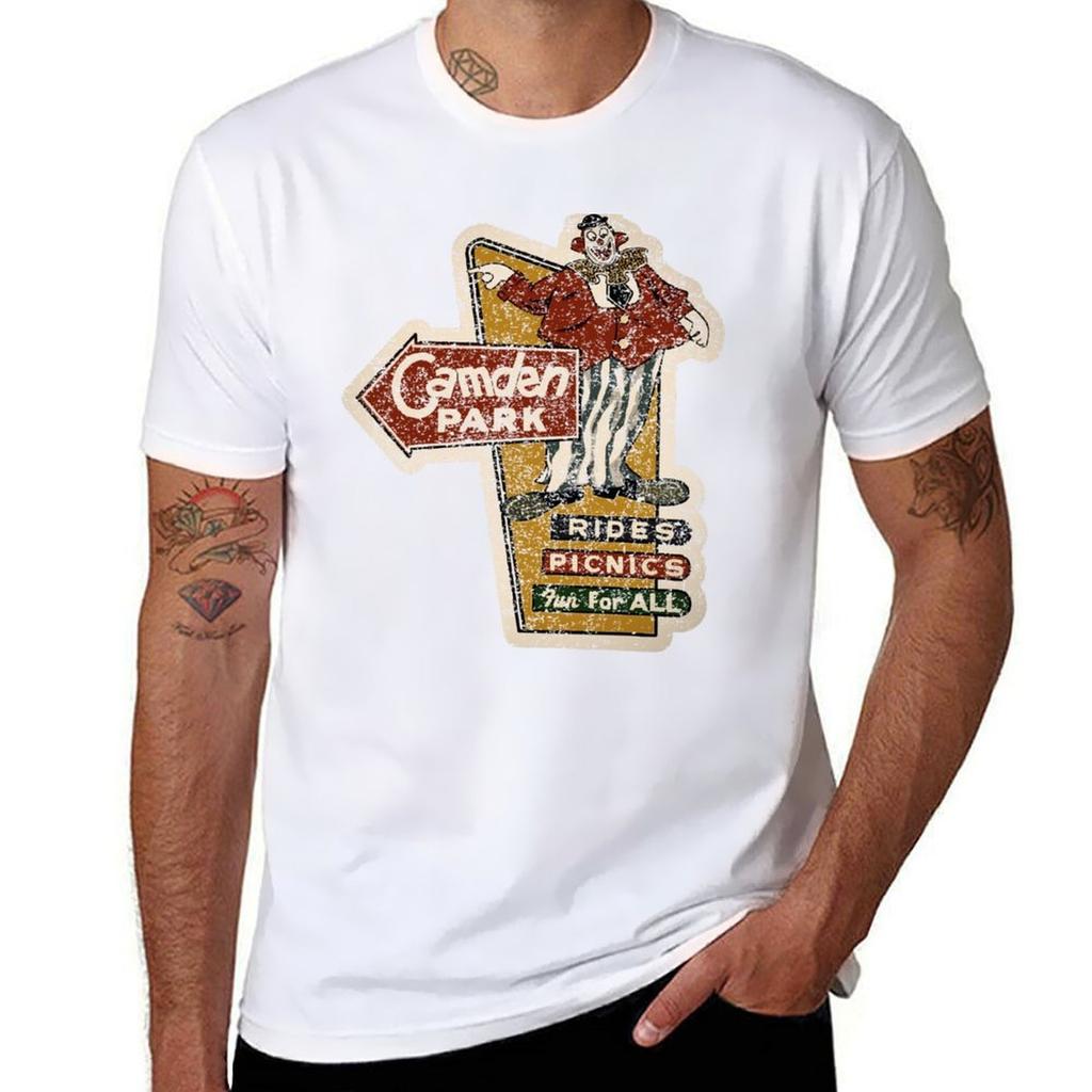 Retro Camden Park Tshirt Lightweight Basic Short Sleeve Shirt Tshirt