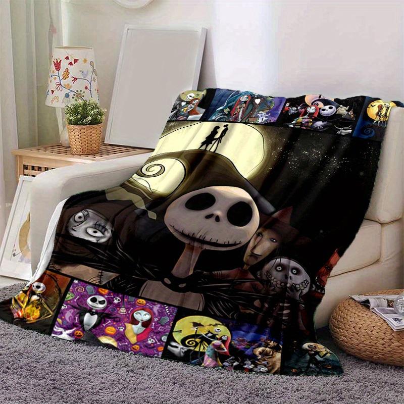 1pc. Cute Nightmare Before Christmas Theme Cartoon Blanket for Home Decoration, Suitable for All Seasons, Perfect Gift Idea for Friends and FamilyC070