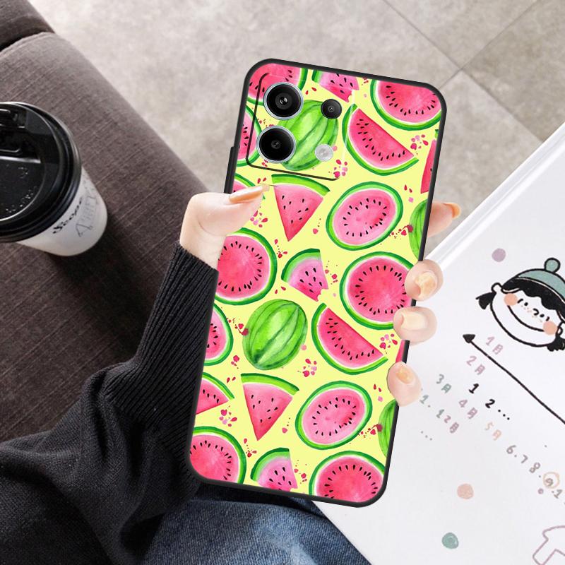 Милый летний арбузный чехол для Xiaomi Redmi Note 14 13 10 11 12 15 Pro Plus Чехол для Redmi 15 15C 14C 10C 12C 13C