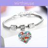 Изысканный браслет для членов семьи с инкрустацией цветными стразами в виде сердец любви, подарок для близких