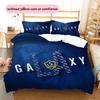 LA Galaxy Pattern Bedding Quilt Set  Home Decoration  Gift (1 * duvet cover + 2 * pillowcase  without core)
