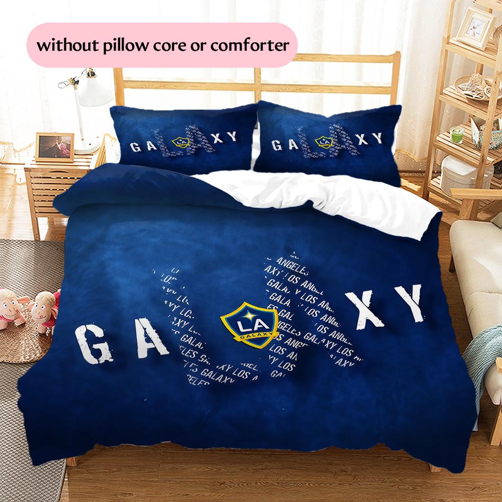 LA Galaxy Pattern Bedding Quilt Set Home Decoration Gift (1 * duvet cover + 2 * pillowcase without core)