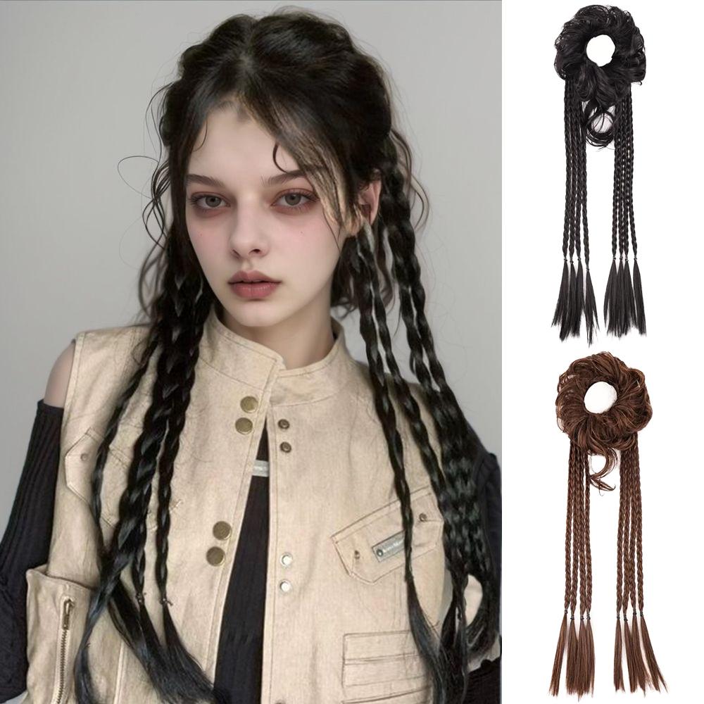 MERISIHAIR Синтетические длинные шикарные плетеные накладные волосы для хвоста, термостойкие, идеально подходят для женщин, повседневные и праздничные аксессуары для волос