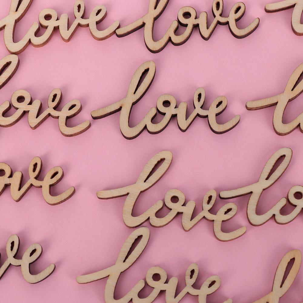 Rustic DIY Craft Chic Valentine's Day Crafts Accessories Wooden Love Letters Table Scatter