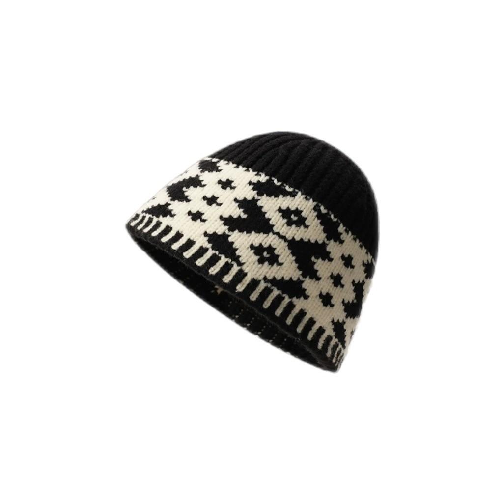 Vintage Knit Beanie Hat For Men Women Warm Ear Protection Large Head Circumference