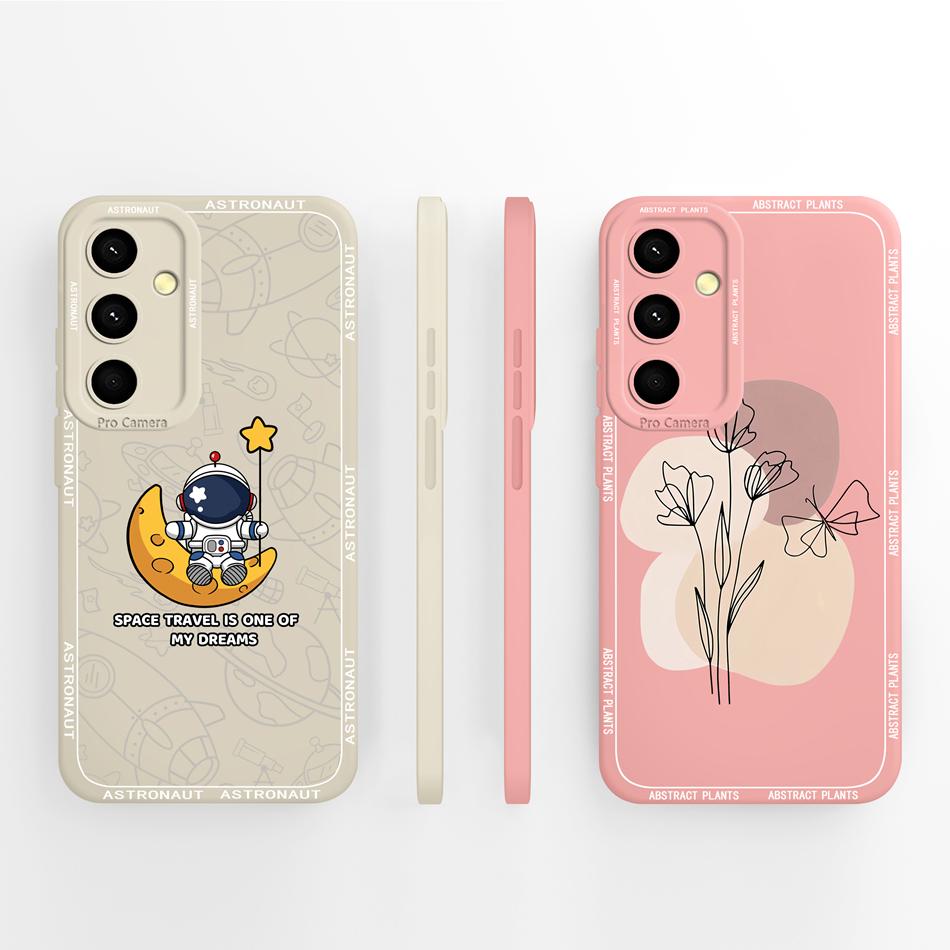 For Samsung A35 5G Case Cute Funda For Galaxy A 35 Phone Back Cover Soft Liquid Silicone Camera Protection Shockproof Bumper