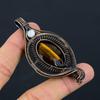 Tiger's Eye, Moonstone Gemstone Pure Copper Wire Wrapped Designer Handmade Pendant Jewelry For Woman