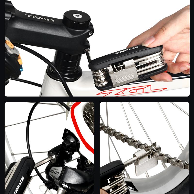 RIDERACE портативный инструмент для ремонта велосипеда 12 в 1, разделитель цепи, резак, шестигранный ключ для спиц, отвертка, многофункциональный инструмент для велосипеда, многофункциональные инструменты