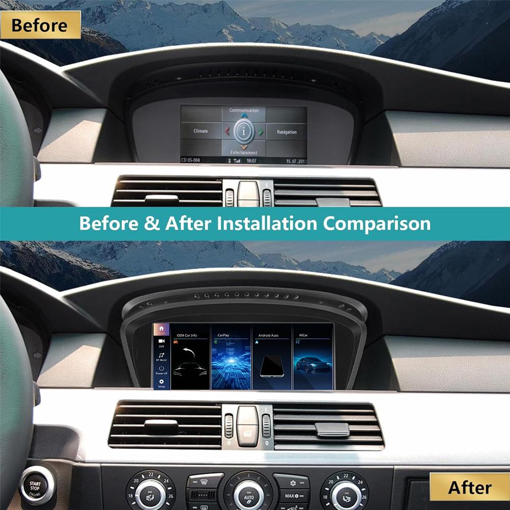 Для BMW 5Series E60 E61 E63 E64 E90 E91 E92 E93 CCC CIC Беспроводная связь CarPlay Andorid Авто Радио Авторадио Мультимедийный плеер