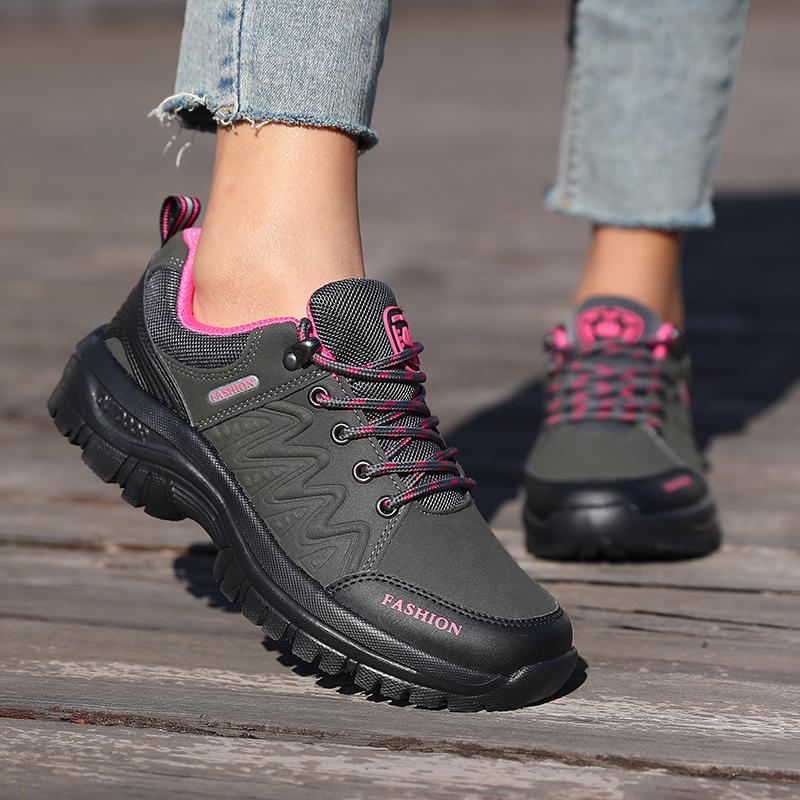 Женские нескользящие походные туфли, ретро клиновидная платформа, уличные кроссовки, удобные дышащие походные туфли для кемпинга для женщин