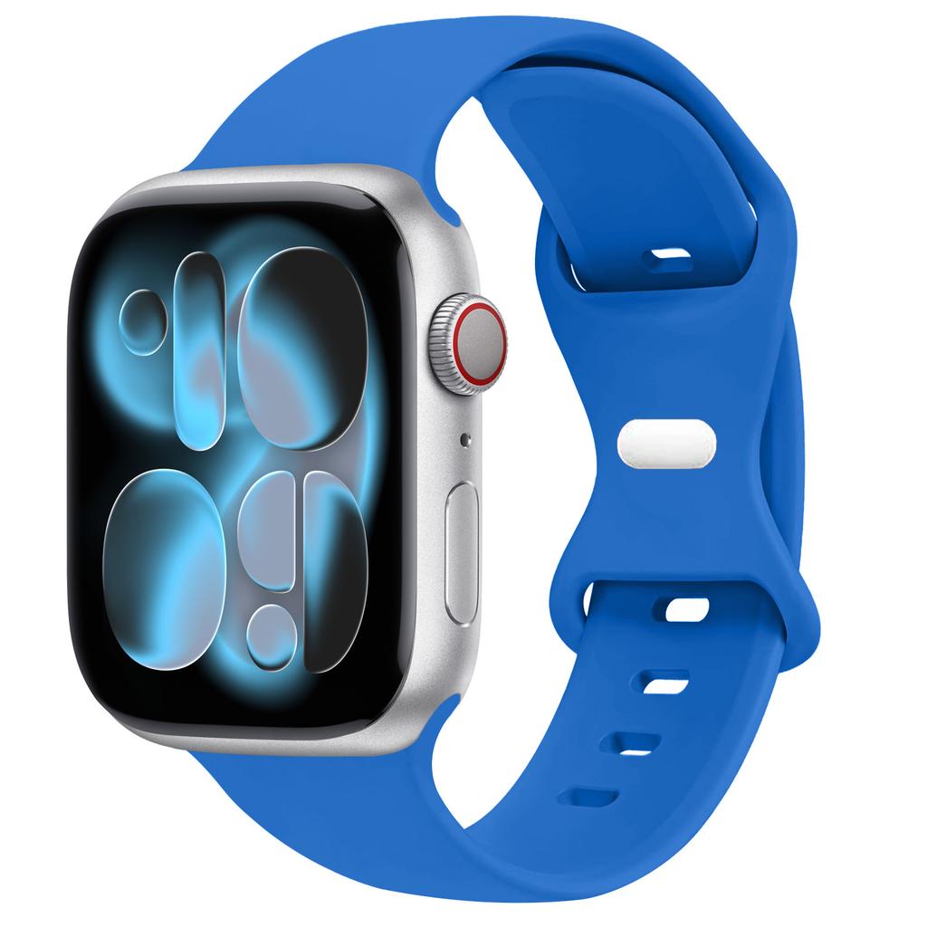 Спортивный силиконовый ремешок для Apple Watch Bands 40мм 44мм 46мм 45мм 41мм 49 42мм Correa Браслет iWatch серия 10 11 9 8 7 ultra 3 SE